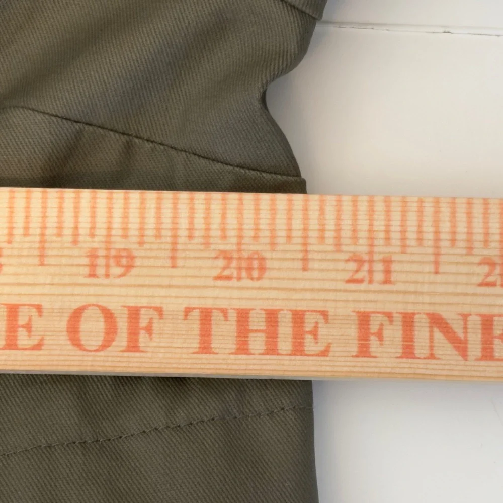 Matilda Jane Olive Green Hooded Utility Jacket Peplum Pleated Anorak Medium - Picture 4 of 7